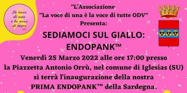 Inaugurazione "PANCHINA GIALLA" piazzetta A. Orrù il 25/03/2022