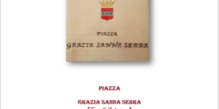 Ripristino targa piazza dedicata alla scrittrice Grazia Sanna Serra