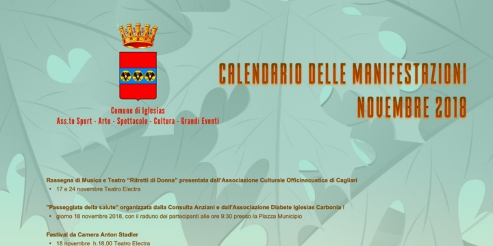 Ingrandisci la foto: Calendario delle manifestazioni Novembre 2018 Calendario delle manifestazioni Novembre 2018