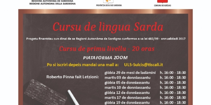 Ingrandisci la foto: Svolgimento on line "Corso di Lingua Sarda" di 1° livello - piattaforma ZOOM Svolgimento on line "Corso di Lingua Sarda" di 1° livello - piattaforma ZOOM