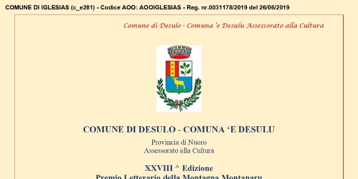 Ingrandisci la foto: Desulo: XXVIII edizione Premio Letterario della Montagna Montanaru Desulo: XXVIII edizione Premio Letterario della Montagna Montanaru