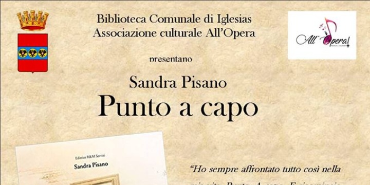 Ingrandisci la foto: Biblioteca Comunale: Sandra Pisano "Punto a capo" Biblioteca Comunale: Sandra Pisano "Punto a capo"