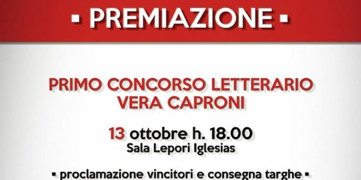 PRIMO CONCORSO LETTERARIO "VERA CAPRONI"