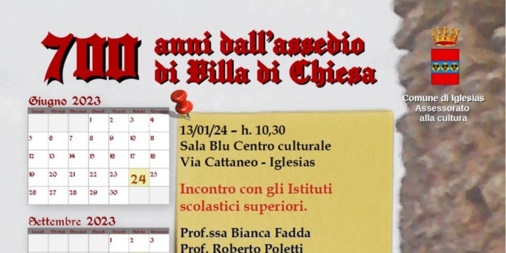 Ingrandisci la foto: 700 anni dell'assedio di Villa di Chiesa - 13/01/24 – ore 10.30 700 anni dell'assedio di Villa di Chiesa - 13/01/24 – ore 10.30