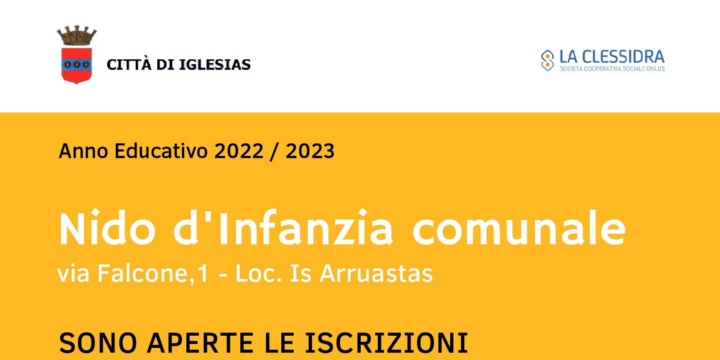 Ingrandisci la foto: Iscrizioni al NIDO D'INFANZIA COMUNALE a.e. 2022/2023 - dal 18/05/2022 al 15/07/2022 Iscrizioni al NIDO D'INFANZIA COMUNALE a.e. 2022/2023 - dal 18/05/2022 al 15/07/2022