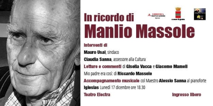 In ricordo di Manlio Massole, poeta, scrittore, minatore, uomo ricco tra i poveri - evento il 17/12/2018