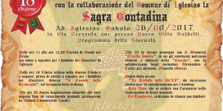 Ingrandisci la foto: Cultura: SAGRA CONTADINA Cultura: SAGRA CONTADINA