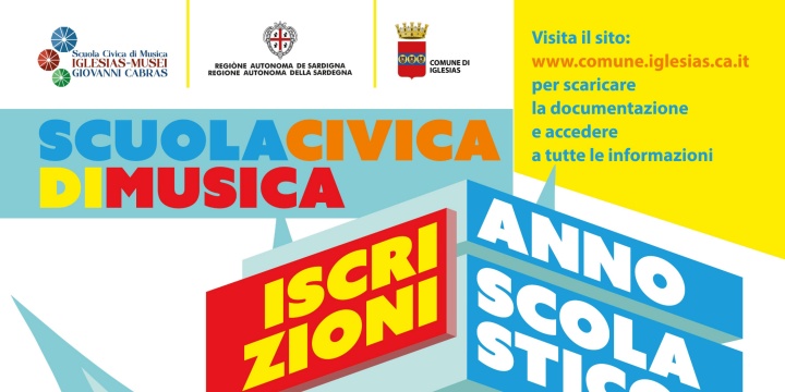 Ingrandisci la foto: Aperte le iscrizioni alla Scuola Civica di Musica di Iglesias e Musei per l’anno scolastico 2023/2024 Aperte le iscrizioni alla Scuola Civica di Musica di Iglesias e Musei per l’anno scolastico 2023/2024